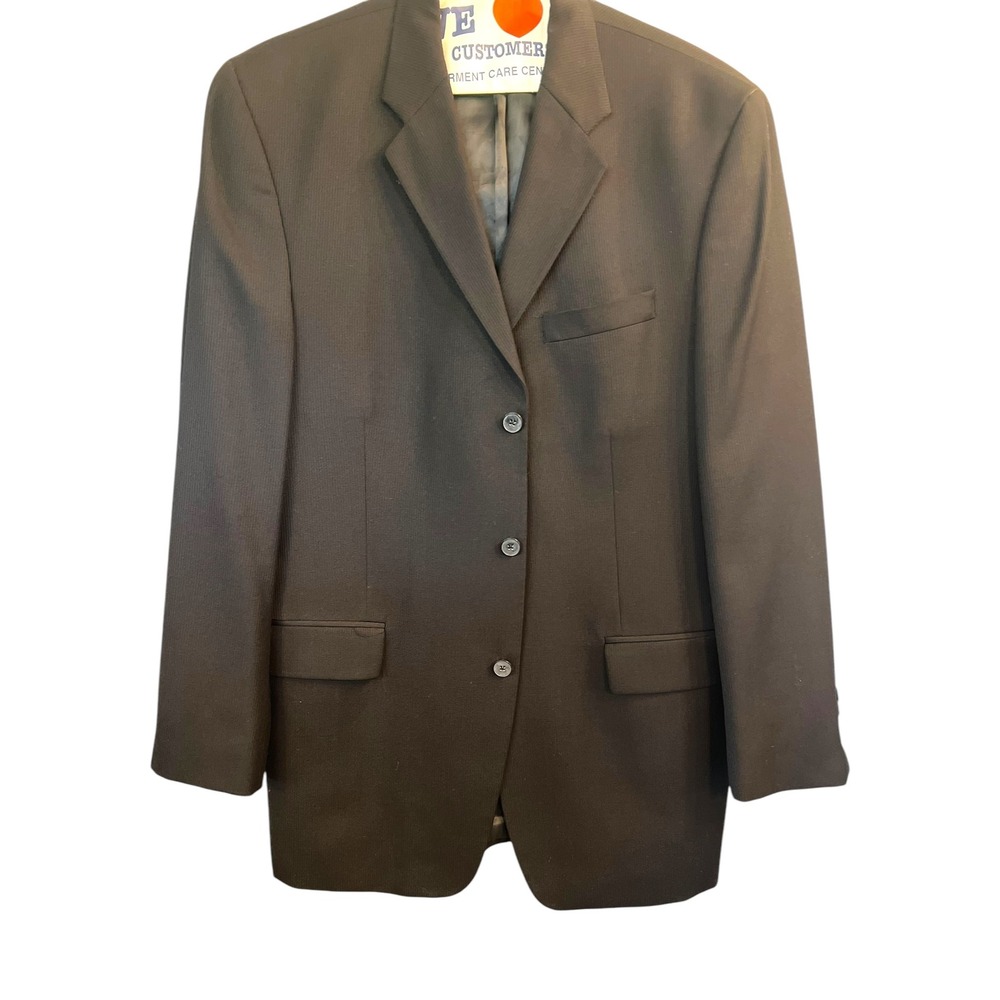 DKNY Essentials‎ Wool Blazer Black 42L Tall Business Formal Interview Jacket